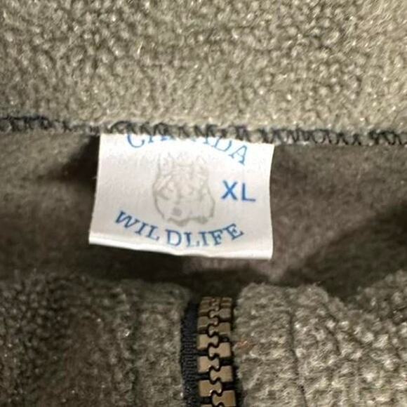 Vintage 90’s Canada Wildlife Green/Black AOP Bears In The Wild Sweater Vest XL - Picture 3 of 6